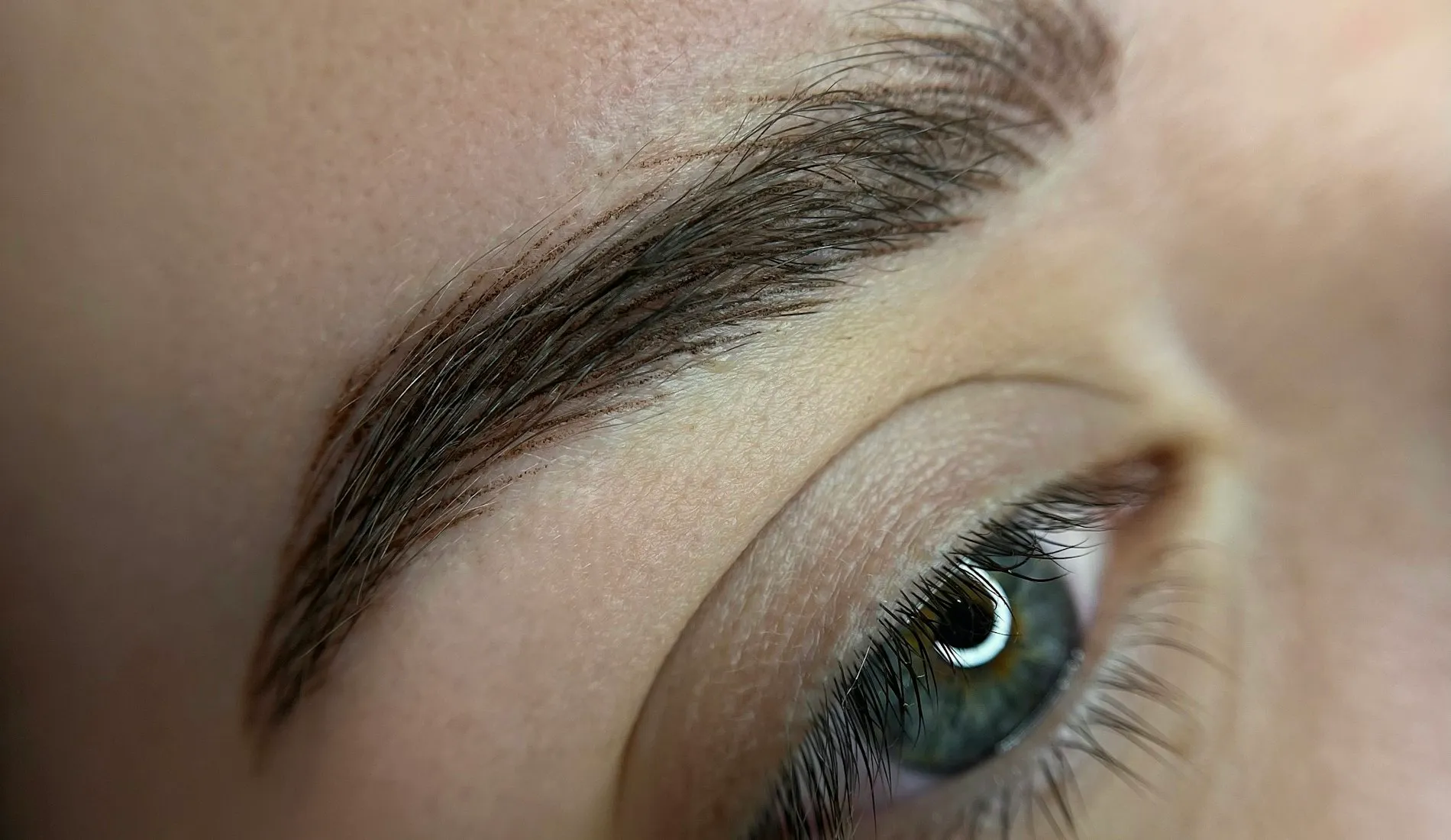 An eyebrow treatment in the salon